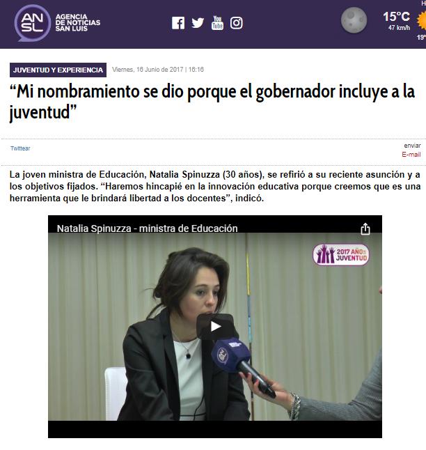 Natalia Spinuzza, Ley de Educación Sexual