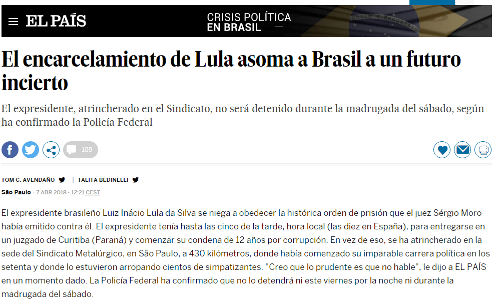 2018- lula8,persecución política a Lula Da Silva 