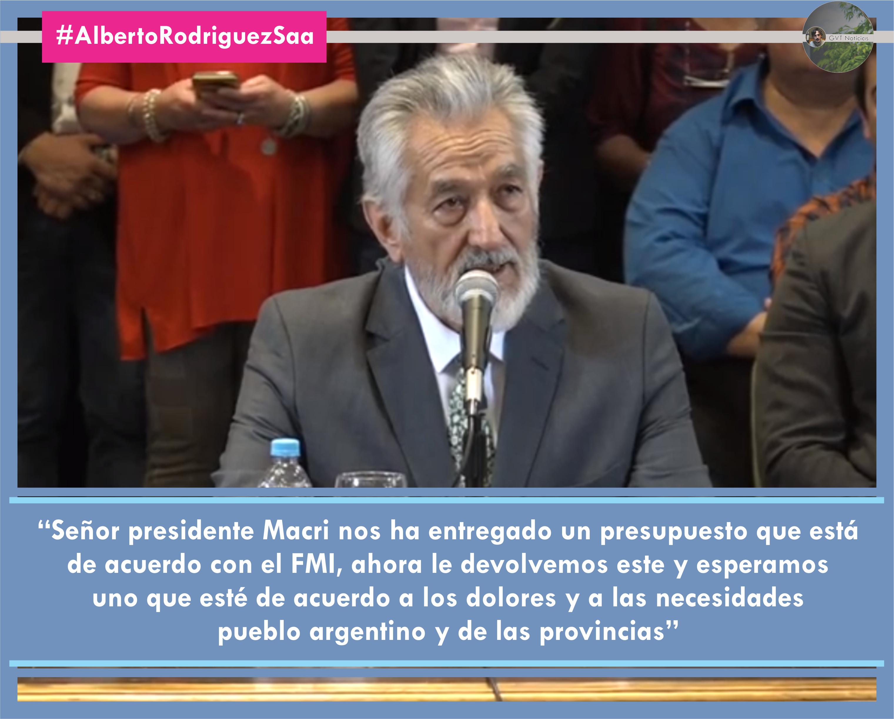 20181105, Alberto Cadena provincial, San Luis rechaza el dinero manchado del presupuesto 2019