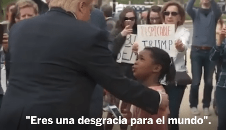 niña Trump Eres una desgracia