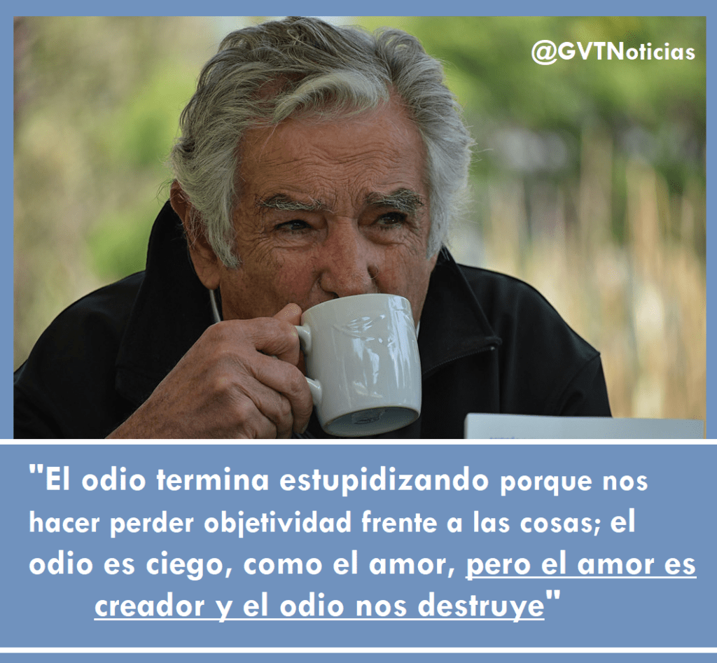 Pepe Mujica, amor es creador el odio nos destruye