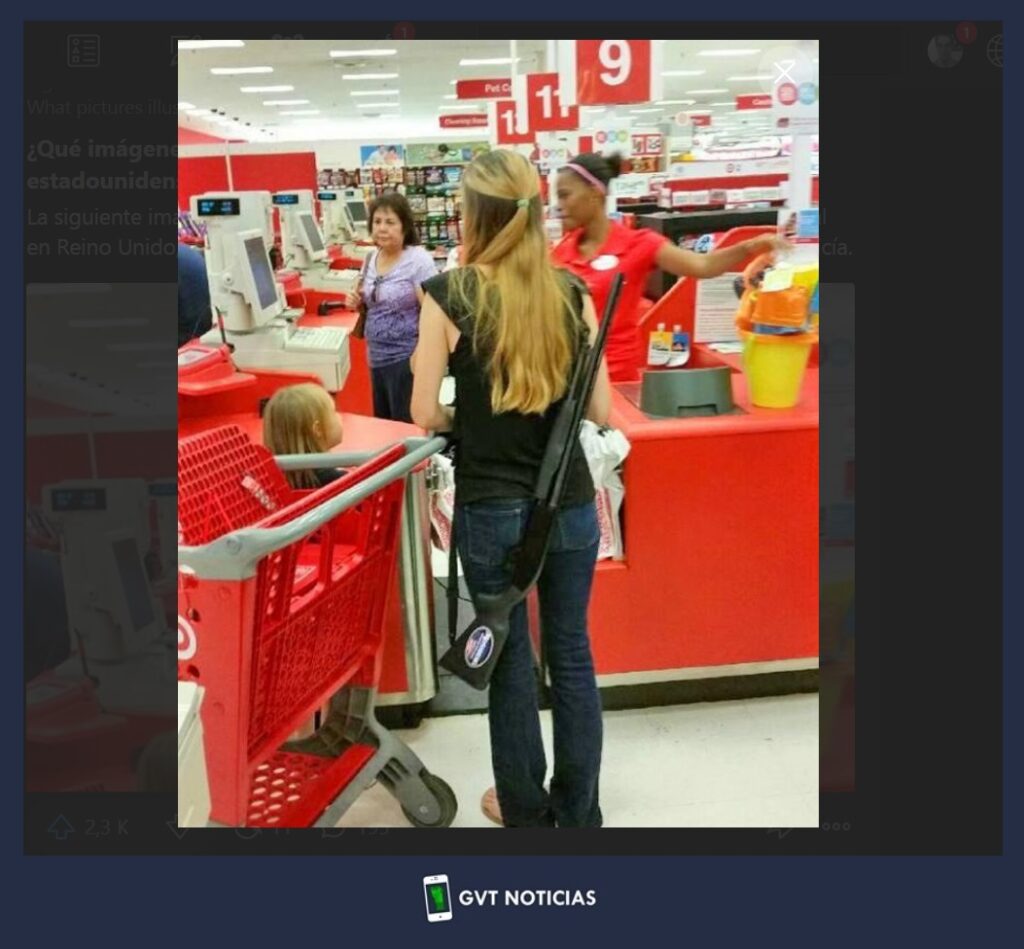 Mujer armada en el supermercado EE.UU.