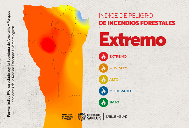 San Luis Solidario peligro de incendios