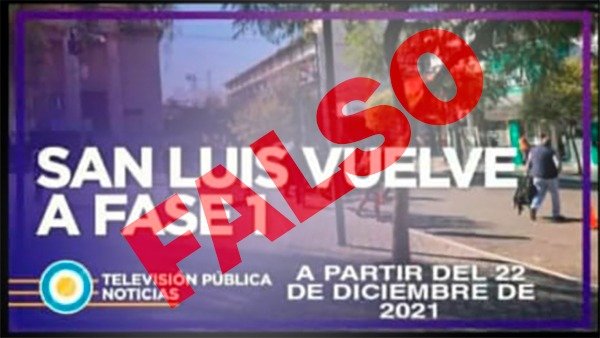 Fake news, falso San Luis vuelve a Fase 1